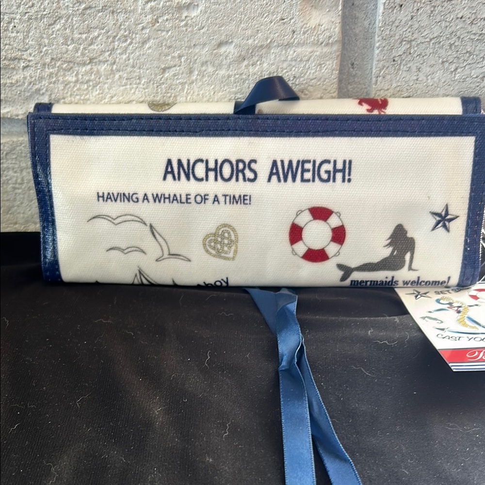 Brighton Nautical Themed Canvas Jewelry Bag